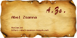 Abel Zsanna névjegykártya